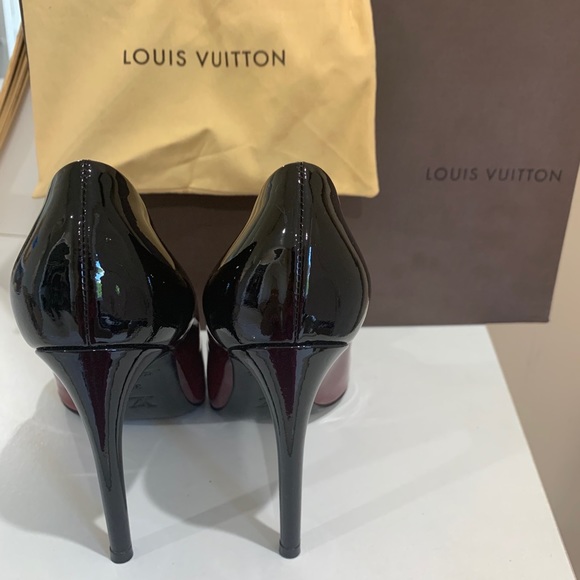 Louis Vuitton red to black ombré dice heels - Picture 5 of 6